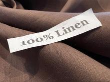 Load image into Gallery viewer, Dairy Chocolate 100% Linen.  1/4 Metre Price