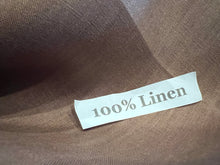 Load image into Gallery viewer, Dairy Chocolate 100% Linen.  1/4 Metre Price