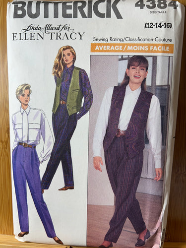 Butterick Sewing Pattern #4384 12-14-16