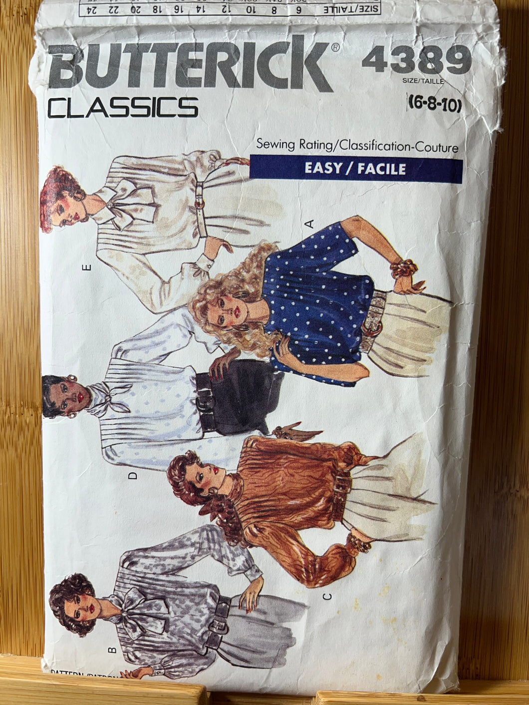 Butterick Sewing Pattern #4389 6-8-10