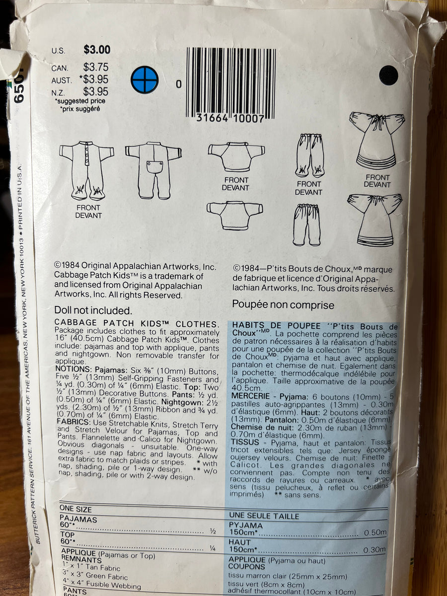 Butterick Sewing Pattern #6507 – Darrell Thomas Textiles