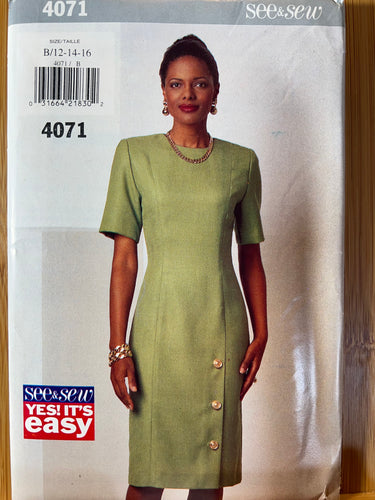 Butterick Sewing Pattern #4071 Size 12-14-16