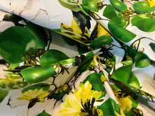 Load image into Gallery viewer, Fresh Limes &amp; Daisies 95% Cotton 5% Elastane.   1/4 Metre Price