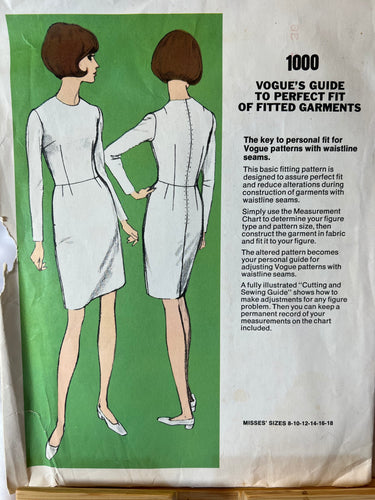 Vintage Vogue Sewing Pattern #1000 Size: 12