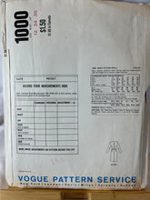 Load image into Gallery viewer, Vintage Vogue Sewing Pattern #1000 Size: 12