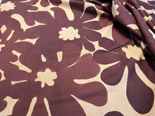 Load image into Gallery viewer, Maroon &amp; Soft Gold Large Floral 60% Linen 40% Cotton   1/4 Metre Price
