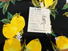 Load image into Gallery viewer, #1039 Lemons 97% Cotton 3% Spandex Sateen Remnant