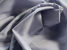 Load image into Gallery viewer, #1801 Navy Pinstripe Italian 100% Cotton Shirting Remnant