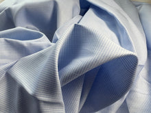 Load image into Gallery viewer, #1802 Baby Blue Check Italian 100% Cotton Shirting Remnant