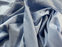 Load image into Gallery viewer, #1803  Baby Blue Check Italian 100% Cotton Shirting Remnant