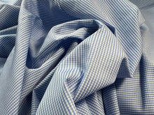 Load image into Gallery viewer, #1803  Baby Blue Check Italian 100% Cotton Shirting Remnant