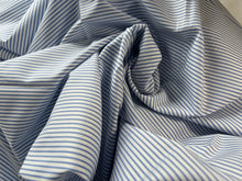 Load image into Gallery viewer, #1805  Baby Blue Pinstripe Italian 100% Cotton Shirting Remnant