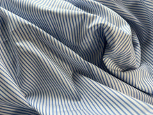 Load image into Gallery viewer, #1805  Baby Blue Pinstripe Italian 100% Cotton Shirting Remnant