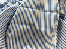 Load image into Gallery viewer, #1805  Baby Blue Pinstripe Italian 100% Cotton Shirting Remnant