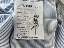 Load image into Gallery viewer, #1805  Baby Blue Pinstripe Italian 100% Cotton Shirting Remnant