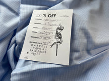 Load image into Gallery viewer, #1806  Baby Blue Mini Windowpane Italian 100% Cotton Shirting Remnant