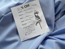 Load image into Gallery viewer, #1808  Baby Blue Micro Mini Windowpane Italian 100% Cotton Shirting Remnant