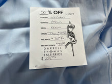Load image into Gallery viewer, #1809  Baby Blue Plaid Italian 100% Cotton Shirting Remnant
