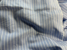 Load image into Gallery viewer, #1819  Baby Blue &amp; White Stripe Italian 100% Cotton Shirting Remnant