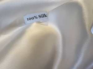 Ivory 100% Silk Charmeuse.  1/4 Metre Price