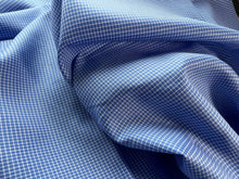 Load image into Gallery viewer, #1833  Royal Mini Windowpane Italian 100% Cotton Shirting Remnant