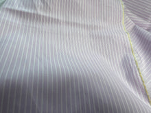 Load image into Gallery viewer, #1837 Lavender Pinstripe Italian 100% Cotton Shirting Remnant