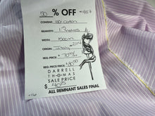 Load image into Gallery viewer, #1837 Lavender Pinstripe Italian 100% Cotton Shirting Remnant