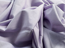 Load image into Gallery viewer, #1839 Mini Lavender Gingham Italian 100% Cotton Shirting Remnant