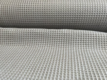 Load image into Gallery viewer, Stone Grey 100% Organic Cotton Waffle.    1/4 Metre Price