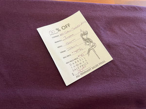 #1272 Plum 100% Cotton Sweat shirting Remnant