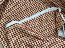 Load image into Gallery viewer, #1736 Gold &amp; Red Herrinbone Patterned 100% Cotton Remnant