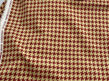 Load image into Gallery viewer, #1736 Gold &amp; Red Herrinbone Patterned 100% Cotton Remnant