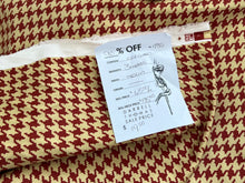 Load image into Gallery viewer, #1736 Gold &amp; Red Herrinbone Patterned 100% Cotton Remnant