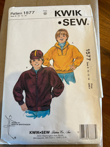 Kwik Sew Pattern #1577  Size 8-10-12-14
