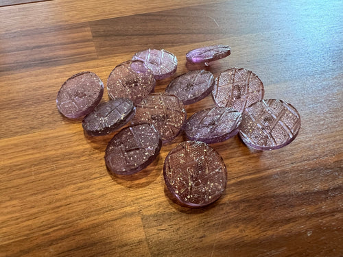 Pink Plastic Sparkle Button Blowout    Price for 12 buttons