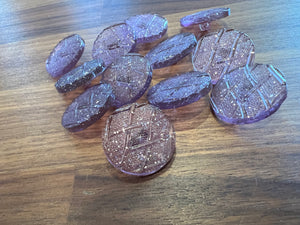 Pink Plastic Sparkle Button Blowout    Price for 12 buttons