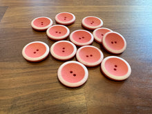 Load image into Gallery viewer, Pink &amp; White Plastic Button Blowout    Price for 12 buttons