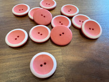 Load image into Gallery viewer, Pink &amp; White Plastic Button Blowout    Price for 12 buttons