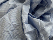 Load image into Gallery viewer, #1840 Small Blue Plaid Italian 100% Cotton Shirting Remnant