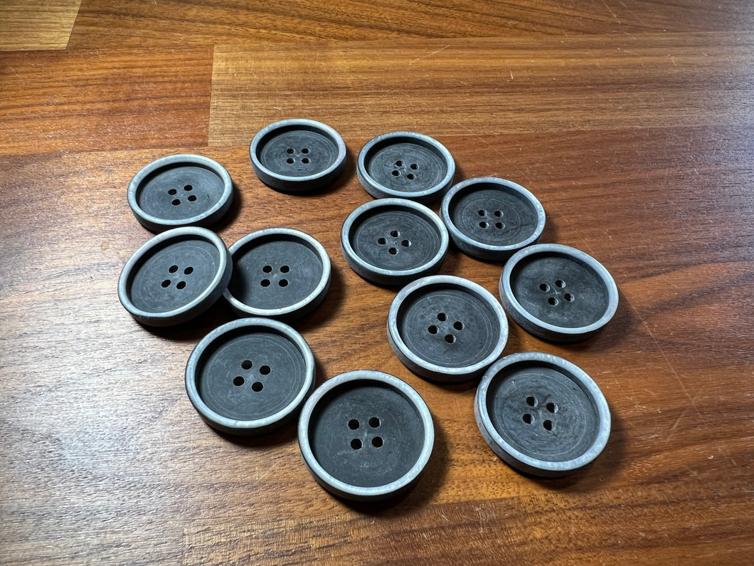 Black & Grey Plastic Button Blowout    Price for 12 buttons