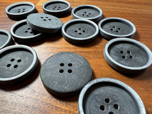 Black & Grey Plastic Button Blowout    Price for 12 buttons