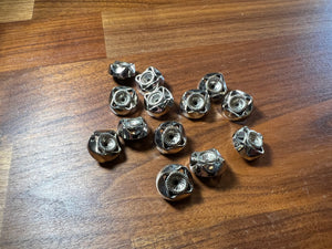 Silver Starburst 5/8" Metal Button Blowout    Price for 12 buttons