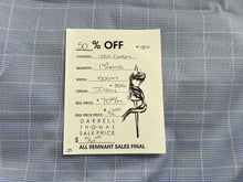Load image into Gallery viewer, #1841 Grey Blue Plaid Italian 100% Cotton Shirting Remnant