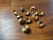 Load image into Gallery viewer, Gold Beveled Metal Button Blowout    Price for 12 buttons