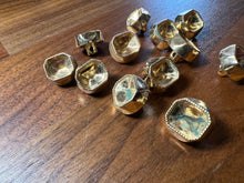 Load image into Gallery viewer, Gold Beveled Metal Button Blowout    Price for 12 buttons