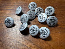 Load image into Gallery viewer, Monogram Silver Metal Button Blowout    Price for 12 buttons