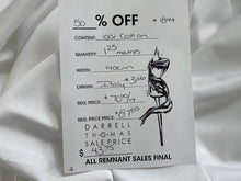 Load image into Gallery viewer, #1844 White Italian 100% Cotton Shirting Remnant