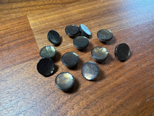 Load image into Gallery viewer, Moss Green 1/2&quot; Pearlized Plastic Button Blowout    Price for 12 buttons