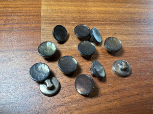 Moss Green 1/2" Pearlized Plastic Button Blowout    Price for 12 buttons