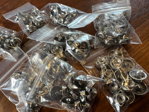 Silver Starburst 5/8" Metal Button Blowout    Price for 12 buttons